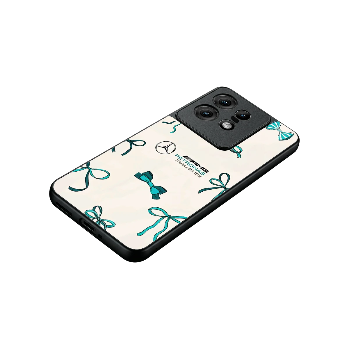 AMG X Bows stylish phone case for motorola edge 50 pro | glossy glass and slim fit