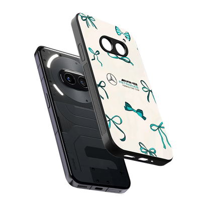 AMG X Bows sleek nothing phone 2a cover with tempered glass back and TPU edges