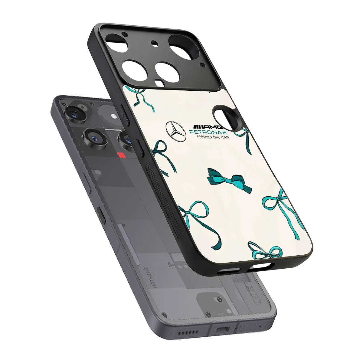 AMG X Bows sleek nothing phone 3 cover with tempered glass back and TPU edges