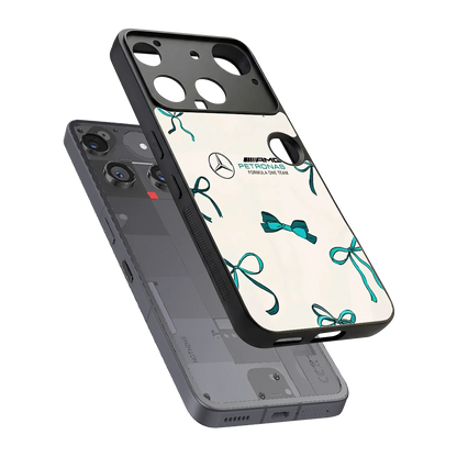AMG X Bows sleek nothing phone 3 cover with tempered glass back and TPU edges