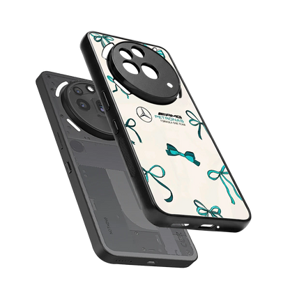 AMG X Bows sleek nothing phone 3a pro cover with tempered glass back and TPU edges