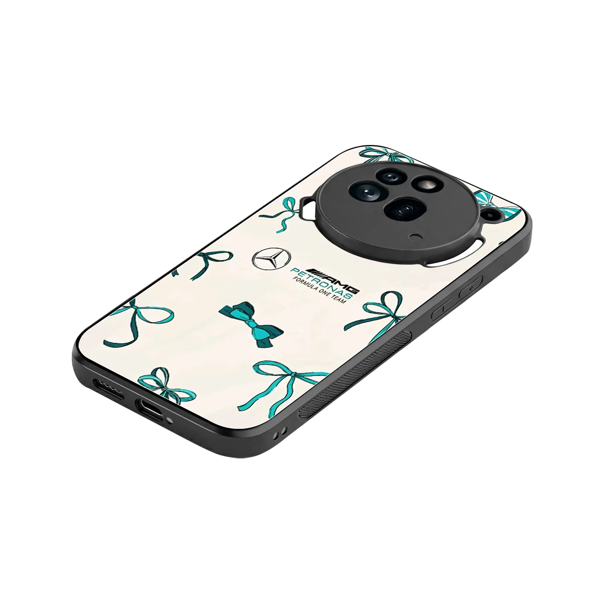AMG X Bows stylish phone case for nothing phone 3a pro | glossy glass and slim fit