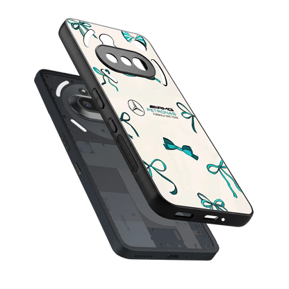 AMG X Bows sleek nothing phone 3a cover with tempered glass back and TPU edges