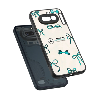 AMG X Bows sleek nothing phone 4a cover with tempered glass back and TPU edges
