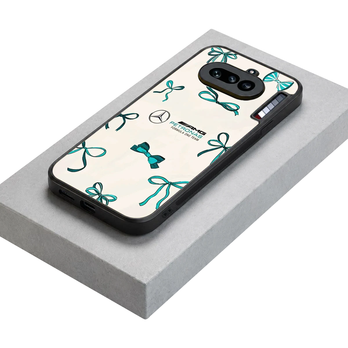 AMG X Bows stylish phone case for nothing phone 4a | glossy glass and slim fit