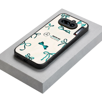 AMG X Bows stylish phone case for nothing phone 4a | glossy glass and slim fit