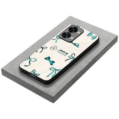 AMG X Bows stylish phone case for oneplus nord 2t | glossy glass and slim fit