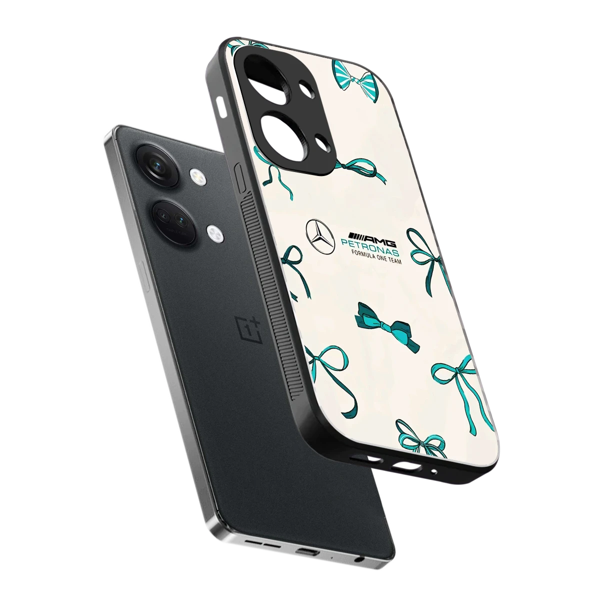 AMG X Bows sleek oneplus nord 3 cover with tempered glass back and TPU edges