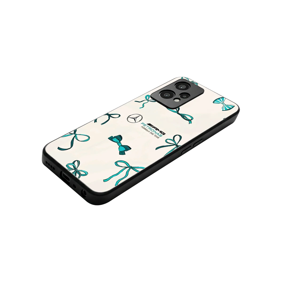 AMG X Bows stylish phone case for oneplus nord ce 2 lite | glossy glass and slim fit