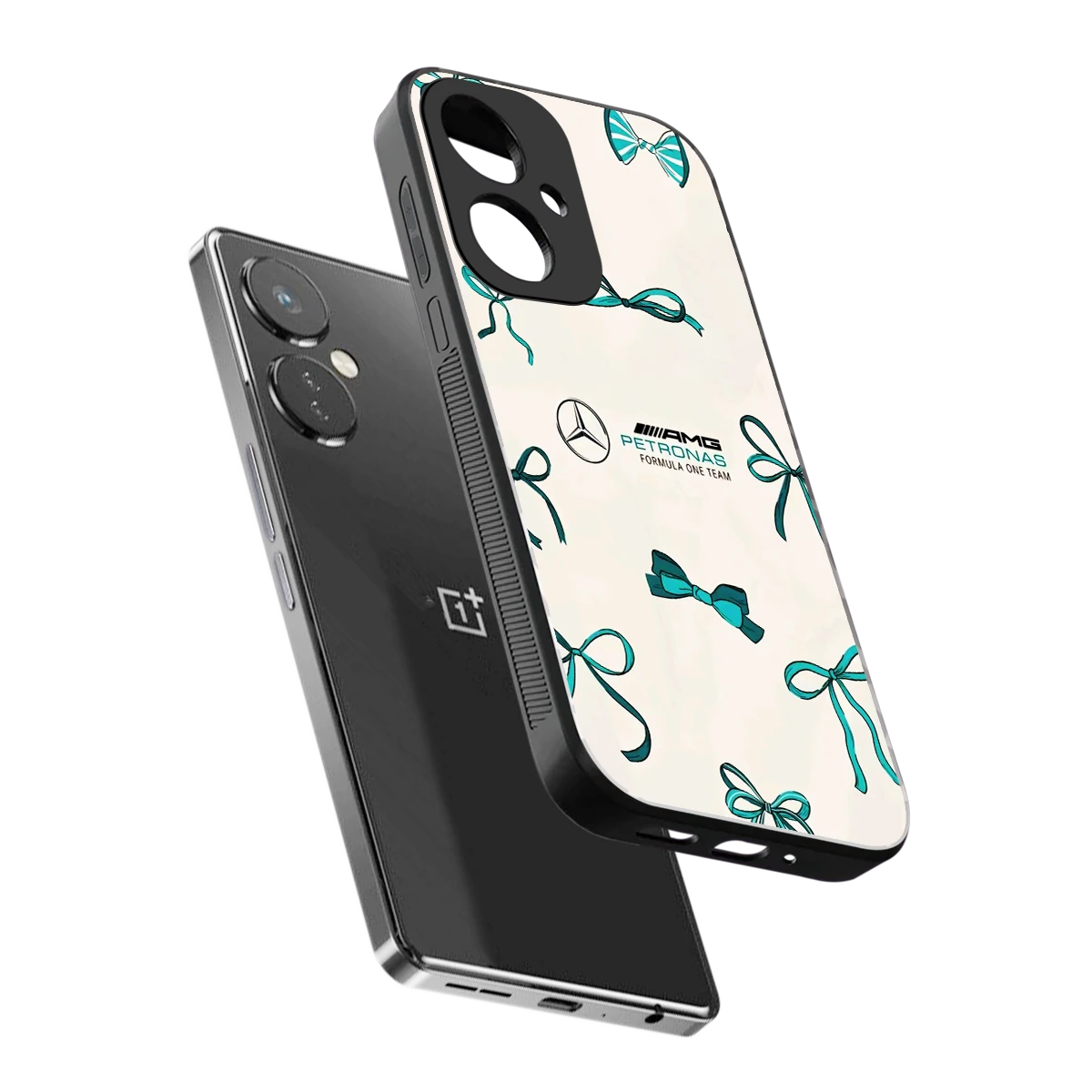 AMG X Bows sleek oneplus nord ce 3 cover with tempered glass back and TPU edges
