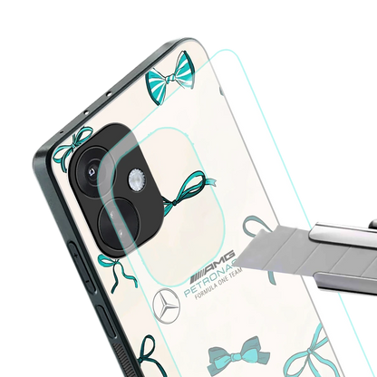 AMG X Bows stylish phone case for oneplus nord ce 3 | glossy glass and slim fit