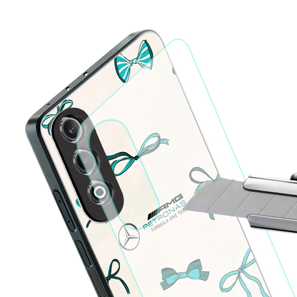 AMG X Bows stylish phone case for oneplus nord ce 4 | glossy glass and slim fit