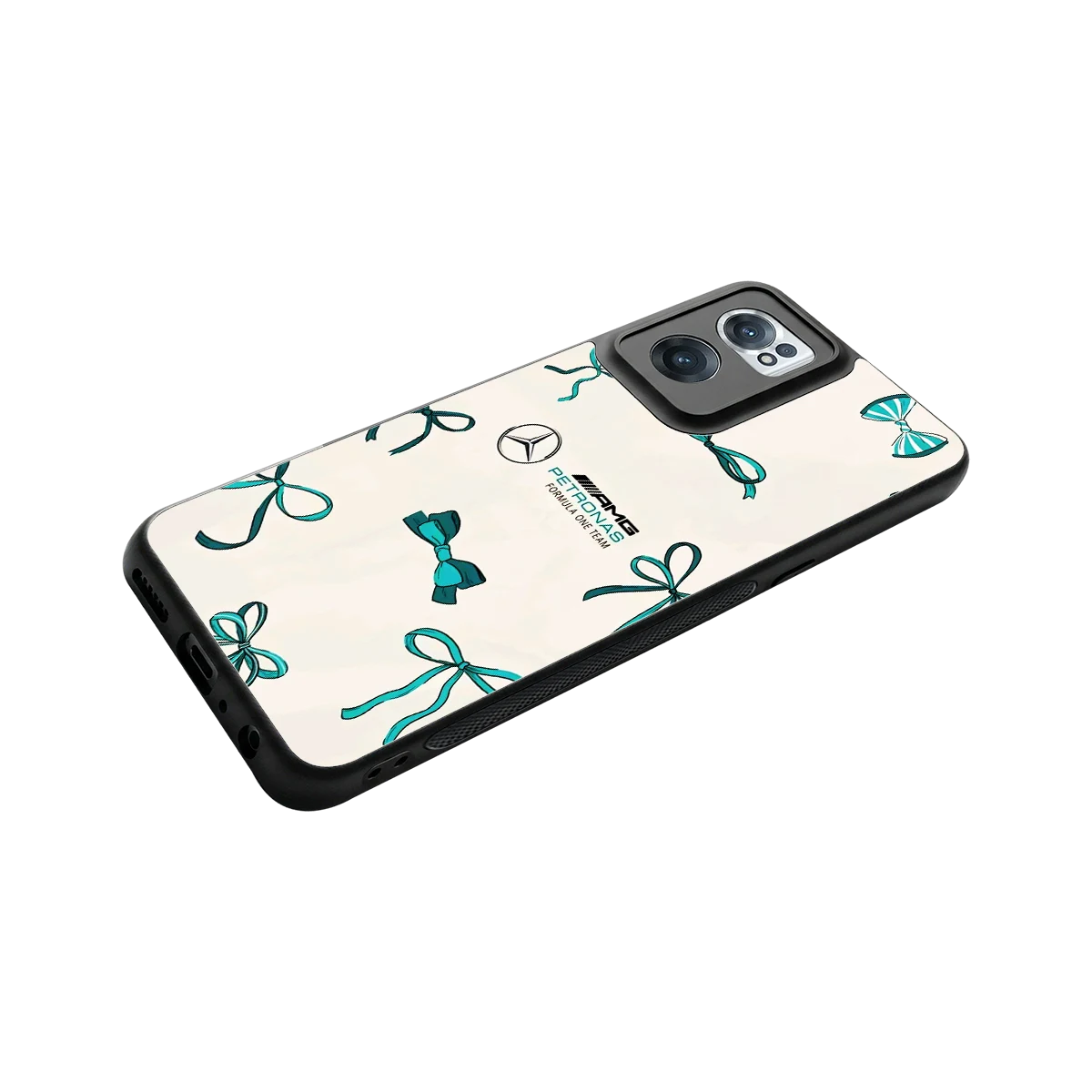 AMG X Bows stylish phone case for oneplus nord ce 2 | glossy glass and slim fit