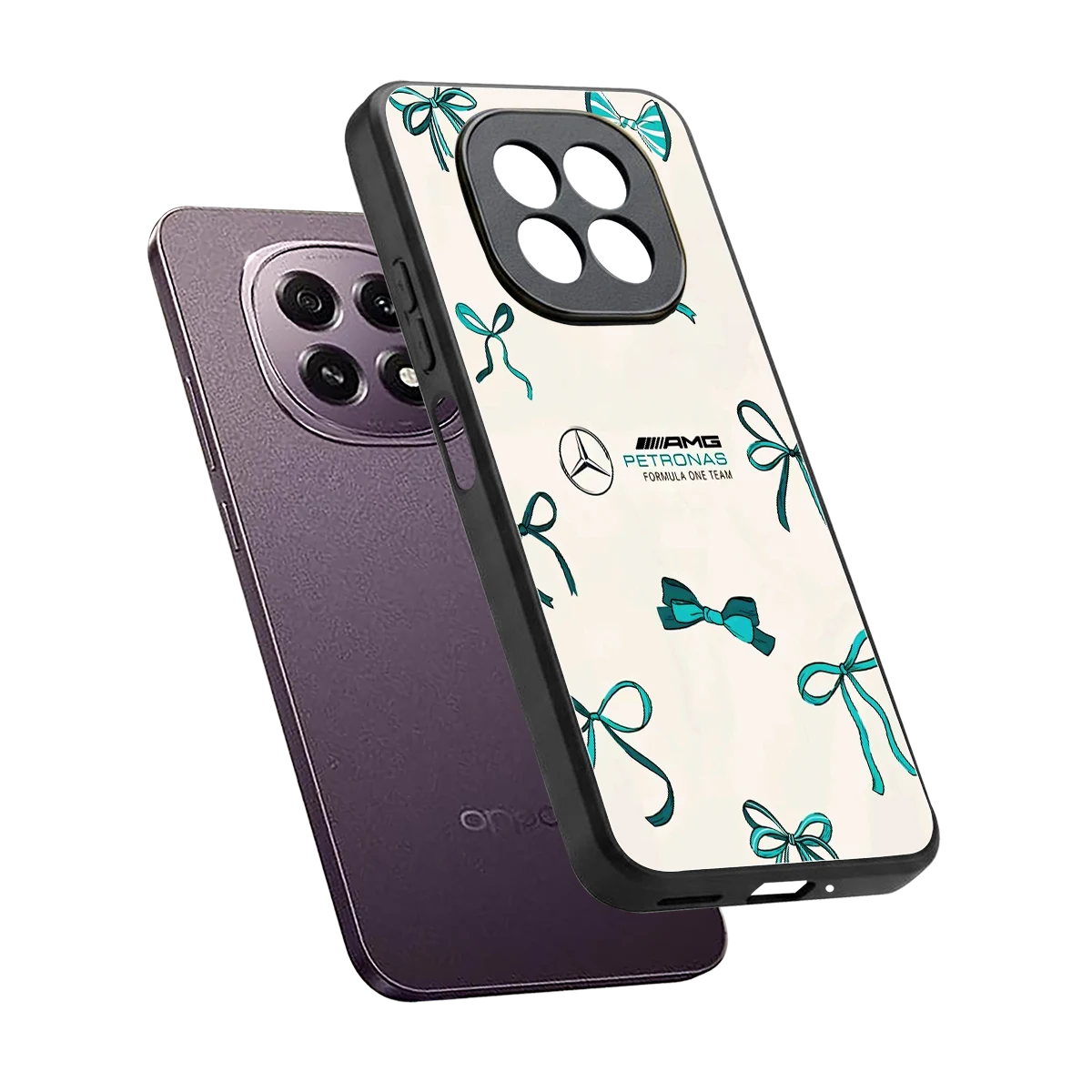 AMG X Bows sleek oppo f29 5g cover with tempered glass back and TPU edges
