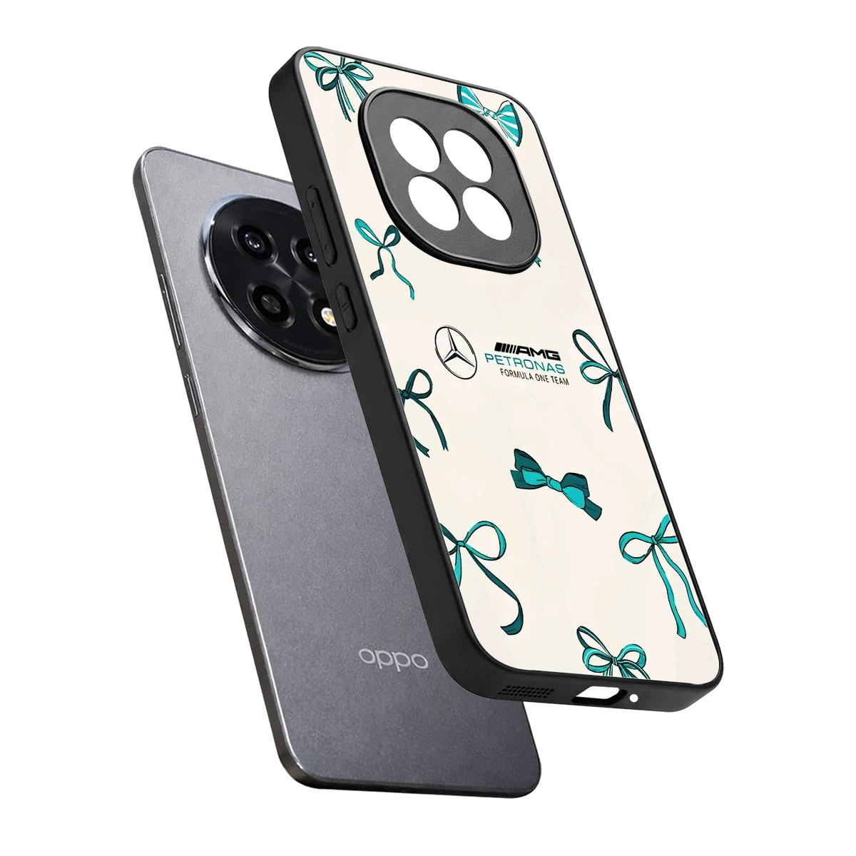 AMG X Bows sleek oppo f29 pro 5g cover with tempered glass back and TPU edges