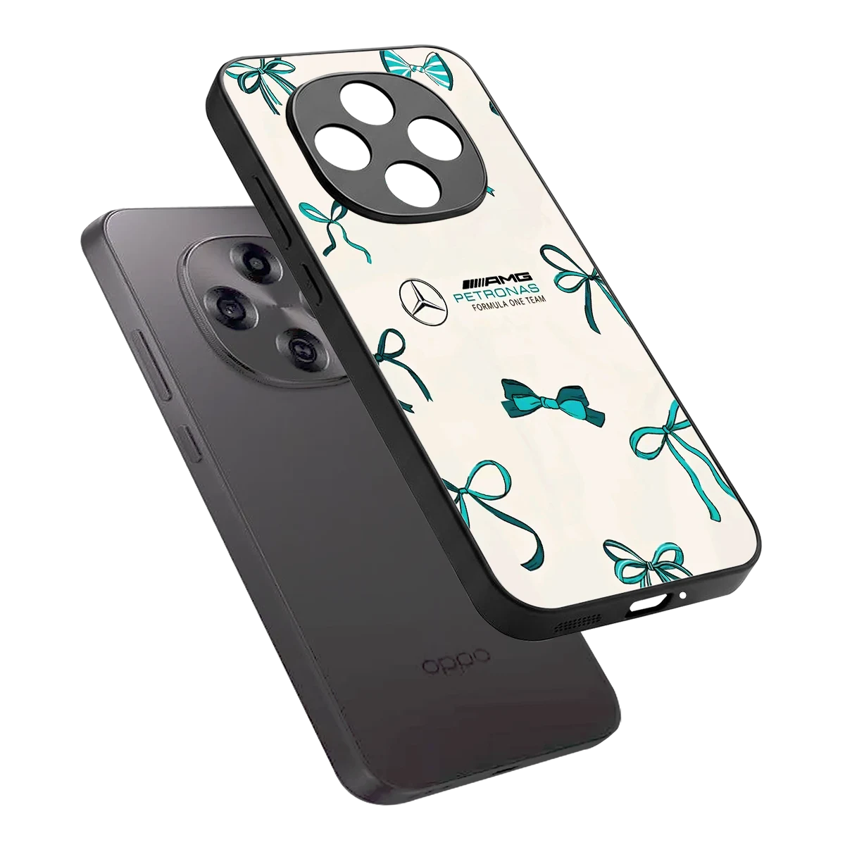 AMG X Bows sleek oppo f31 pro 5g cover with tempered glass back and TPU edges