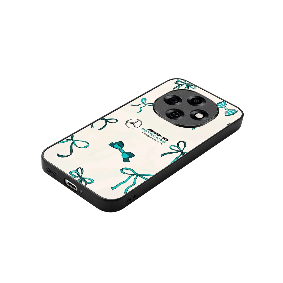 AMG X Bows stylish phone case for oppo f31 pro 5g | glossy glass and slim fit