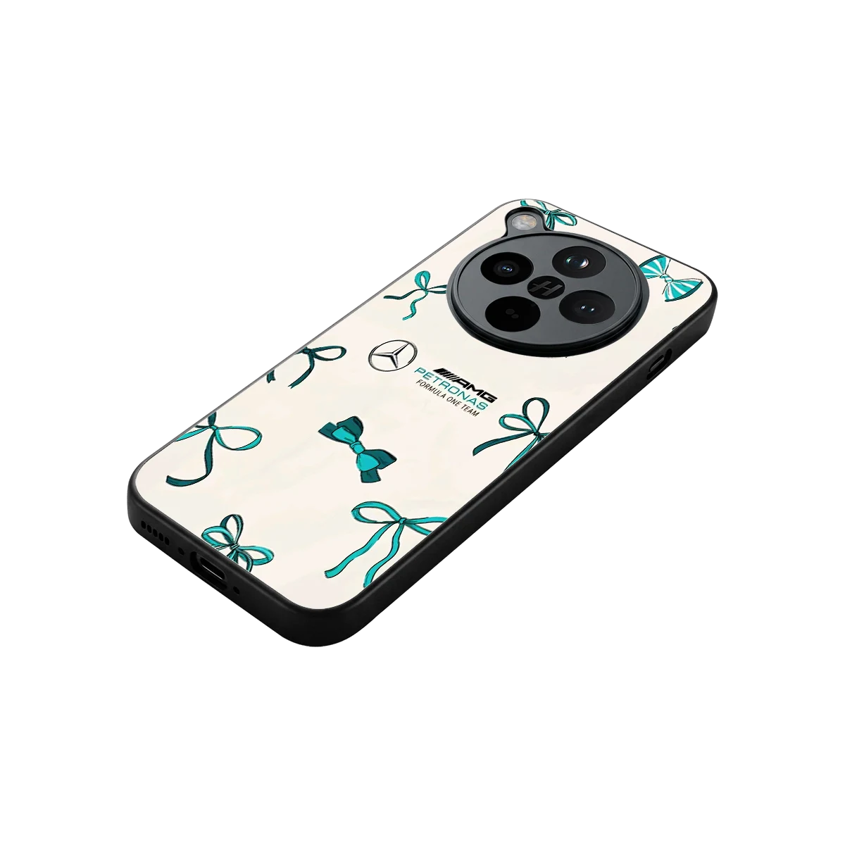 AMG X Bows stylish phone case for oppo find x8 | glossy glass and slim fit