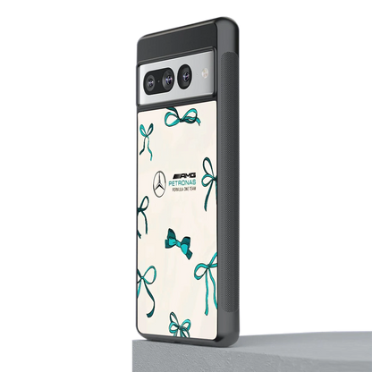 AMG X Bows stylish phone case for google pixel 7 pro | glossy glass and slim fit