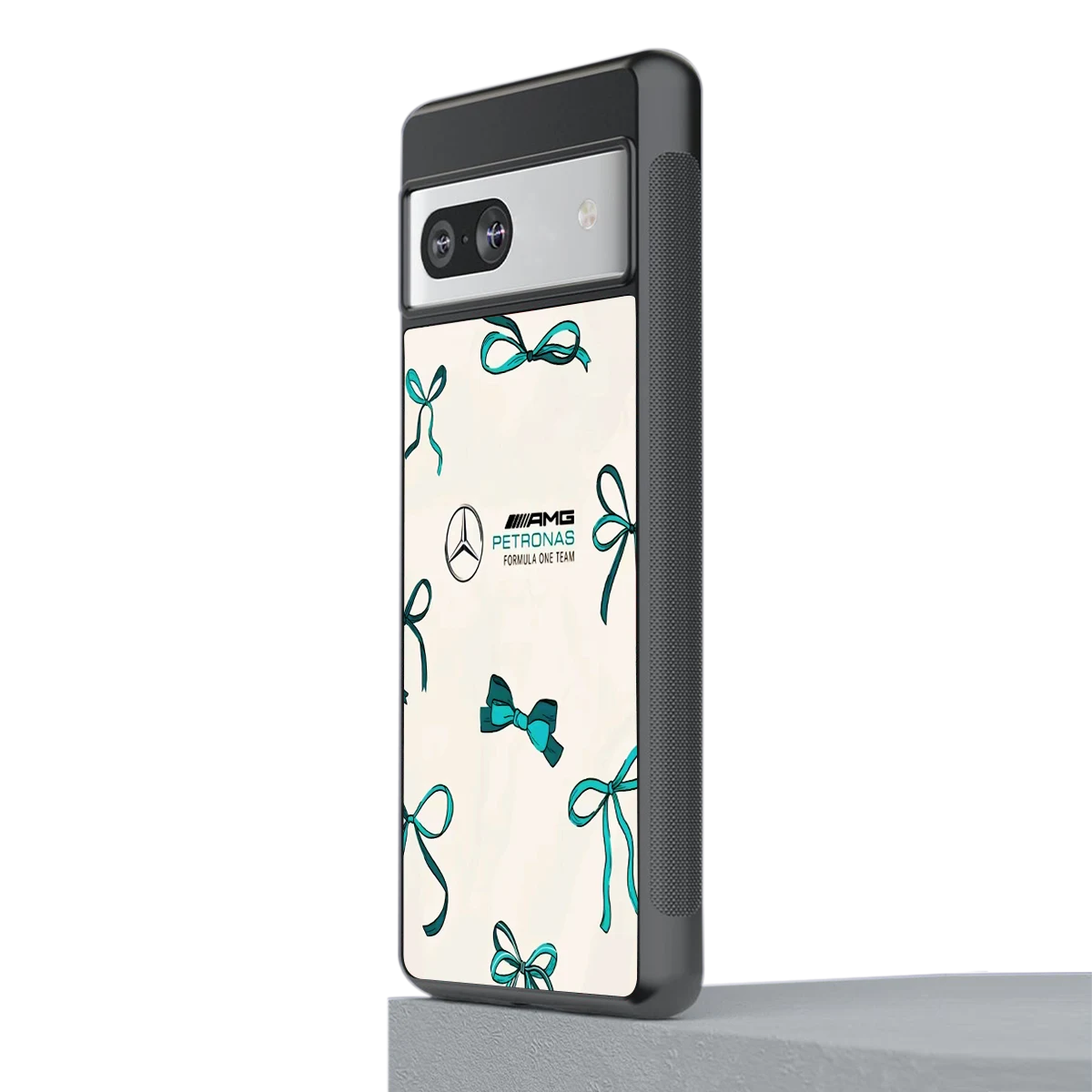 AMG X Bows stylish phone case for google pixel 7 | glossy glass and slim fit