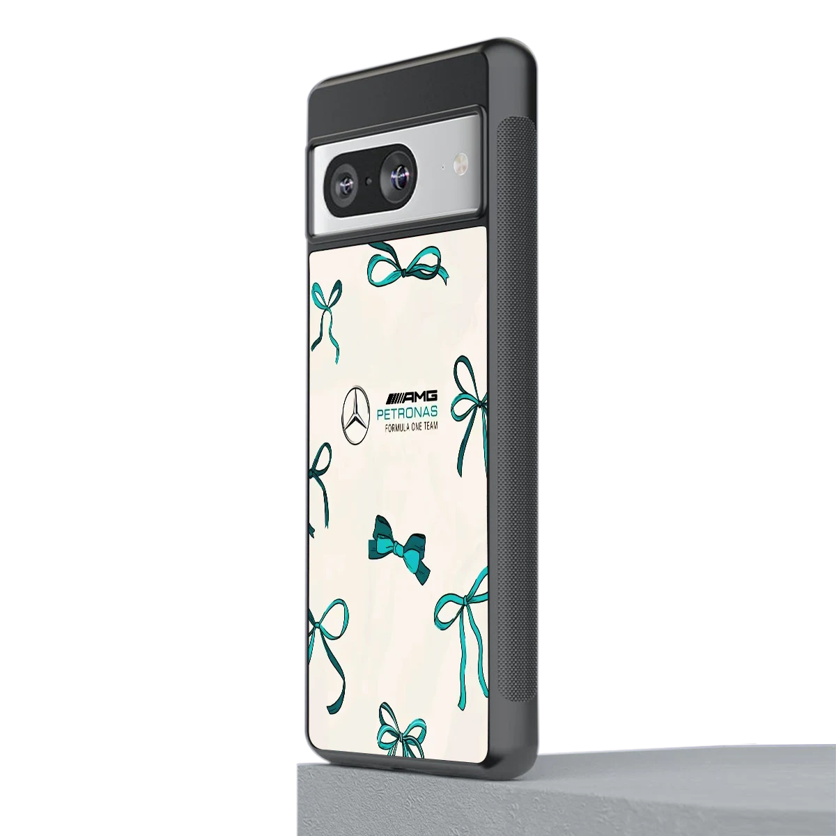 AMG X Bows stylish phone case for google pixel 8 | glossy glass and slim fit