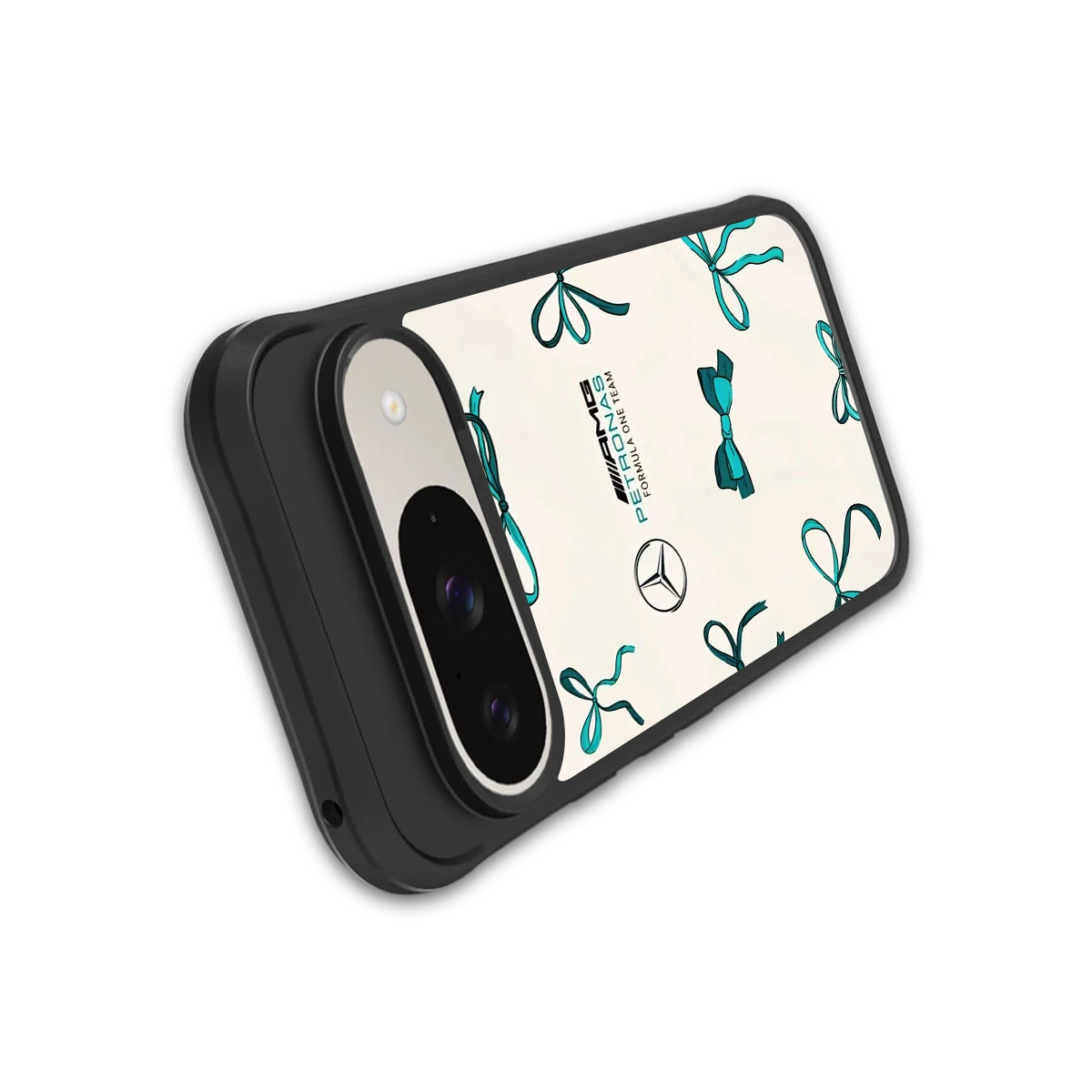 AMG X Bows stylish phone case for google pixel 9 | glossy glass and slim fit