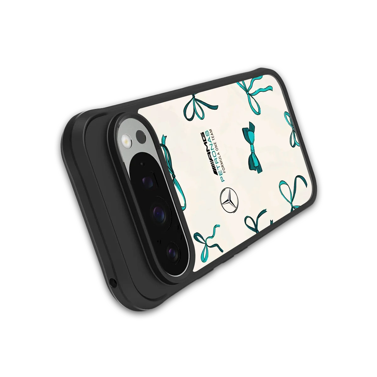 AMG X Bows stylish phone case for google pixel 9 pro xl | glossy glass and slim fit