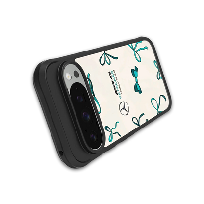 AMG X Bows stylish phone case for google pixel 9 pro xl | glossy glass and slim fit