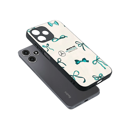 AMG X Bows sleek redmi 12 5g cover with tempered glass back and TPU edges