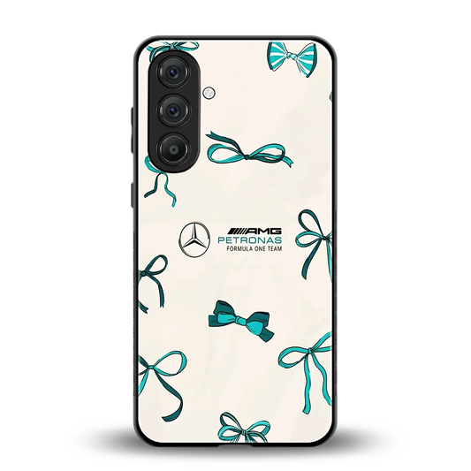 AMG X Bows back phone cover | glass case for samsung galaxy m36 5g