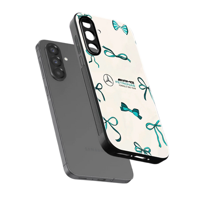 AMG X Bows sleek samsung galaxy a17 5g cover with tempered glass back and TPU edges