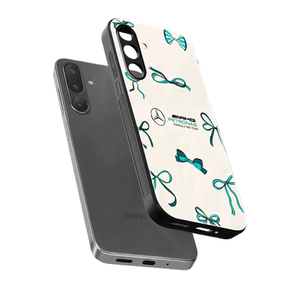AMG X Bows sleek samsung galaxy m56 5g cover with tempered glass back and TPU edges