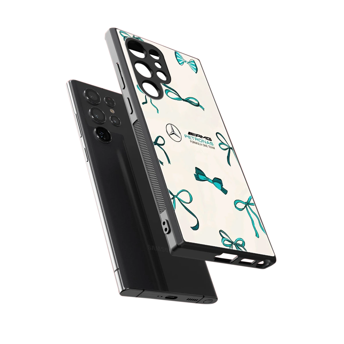 AMG X Bows sleek samsung galaxy s24 ultra cover with tempered glass back and TPU edges