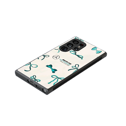 AMG X Bows stylish phone case for samsung galaxy s23 ultra | glossy glass and slim fit