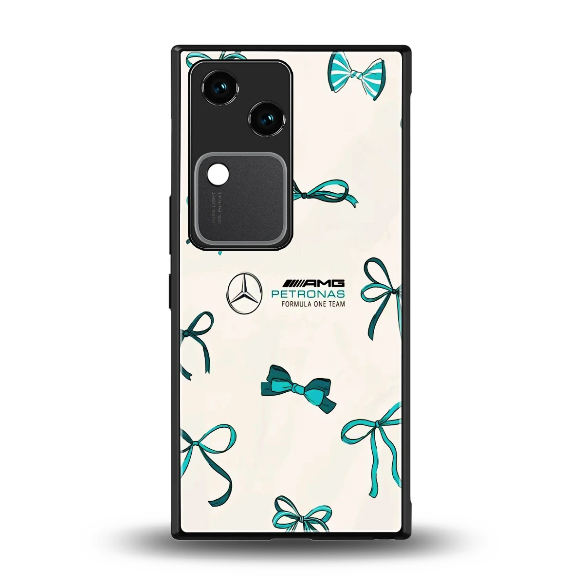 AMG X Bows back phone cover | glass case for vivo v30