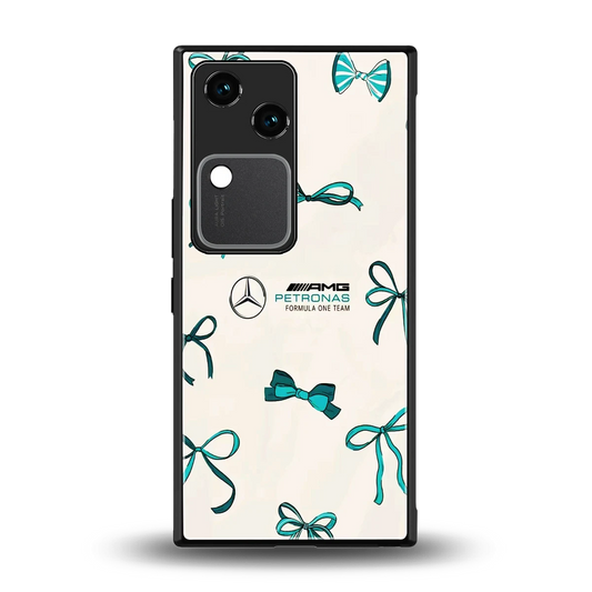 AMG X Bows back phone cover | glass case for vivo v30