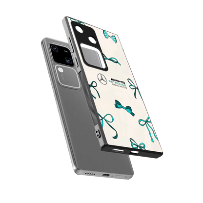 AMG X Bows sleek vivo v30 cover with tempered glass back and TPU edges