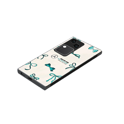 AMG X Bows stylish phone case for vivo v30 | glossy glass and slim fit