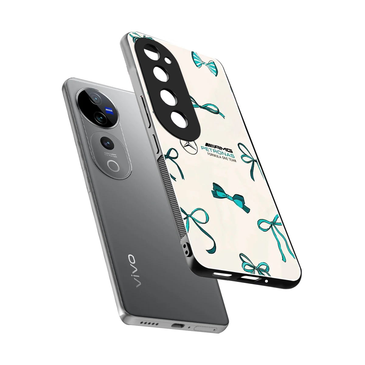 AMG X Bows sleek vivo v40 pro cover with tempered glass back and TPU edges