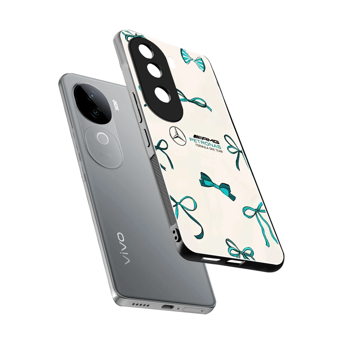 AMG X Bows sleek vivo v40e cover with tempered glass back and TPU edges