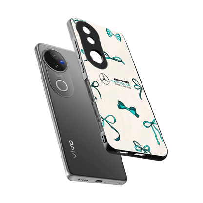 AMG X Bows sleek vivo v50 cover with tempered glass back and TPU edges