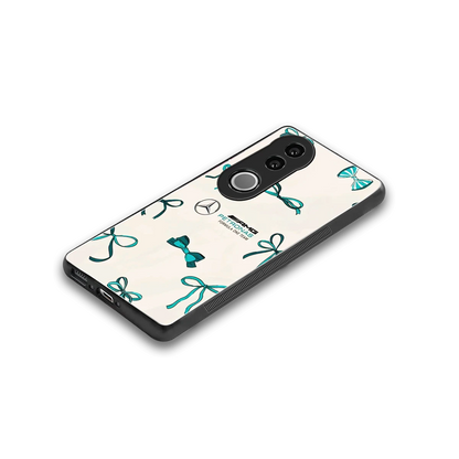 AMG X Bows stylish phone case for vivo v50 | glossy glass and slim fit