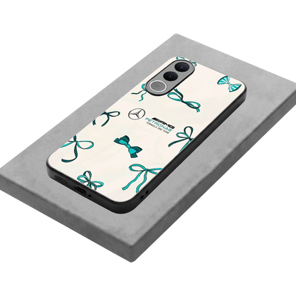 AMG X Bows stylish phone case for vivo v70 fe | glossy glass and slim fit