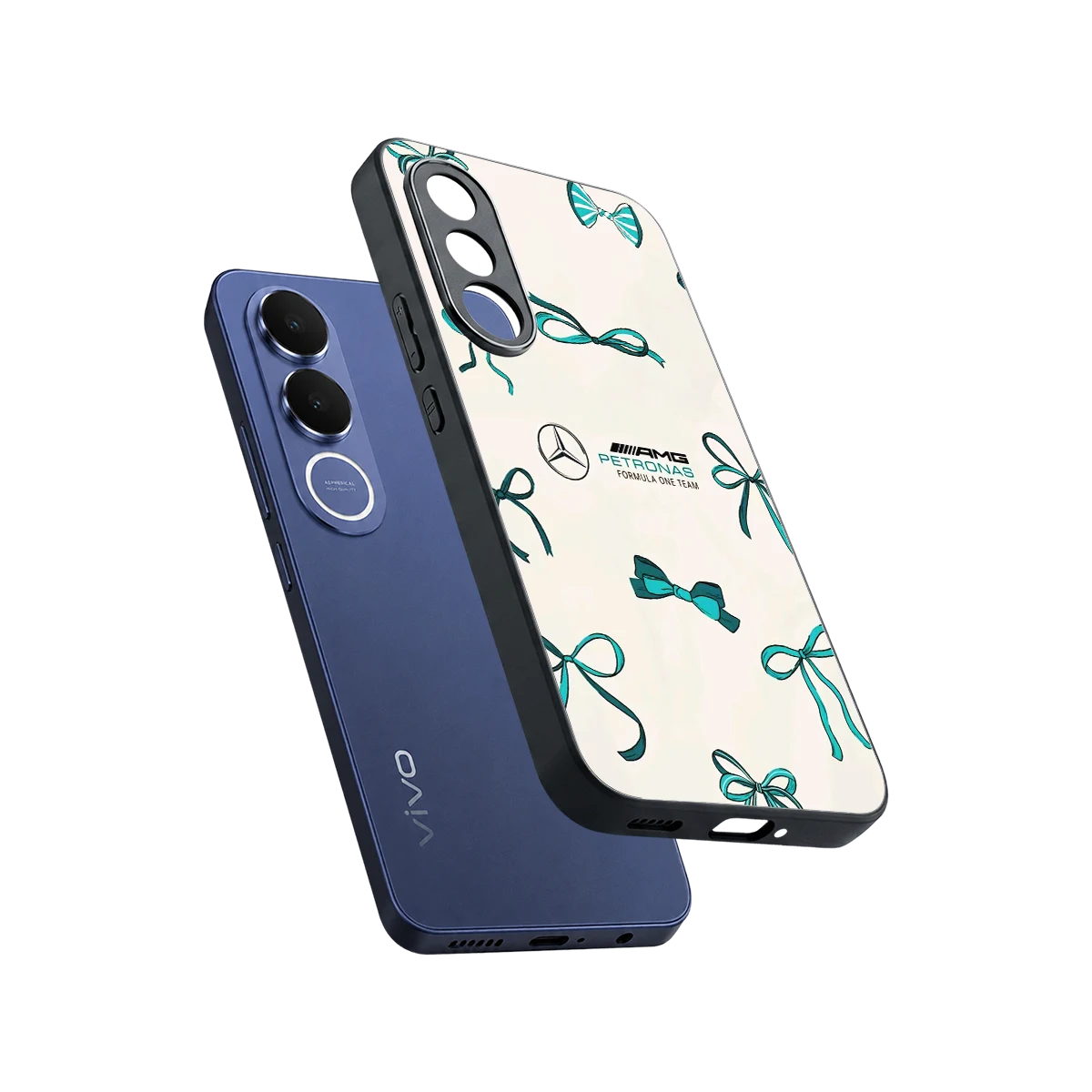 AMG X Bows sleek vivo v70 fe cover with tempered glass back and TPU edges