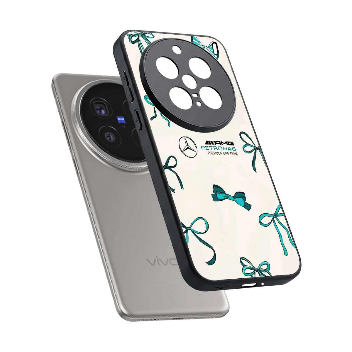 AMG X Bows sleek vivo x200 pro cover with tempered glass back and TPU edges