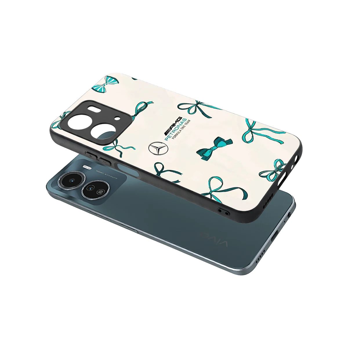 AMG X Bows sleek vivo y16 cover with tempered glass back and TPU edges