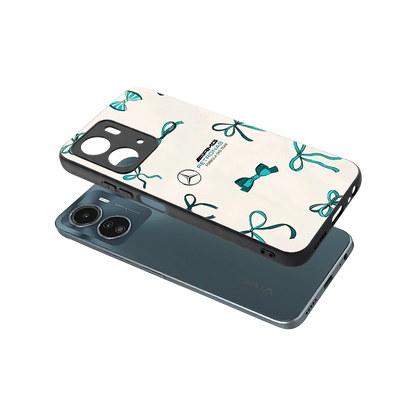 AMG X Bows sleek vivo y16 cover with tempered glass back and TPU edges