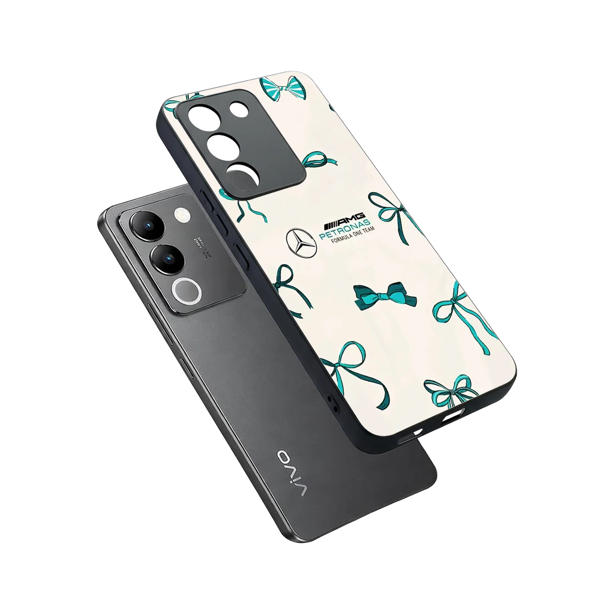 AMG X Bows sleek vivo y200 5g cover with tempered glass back and TPU edges