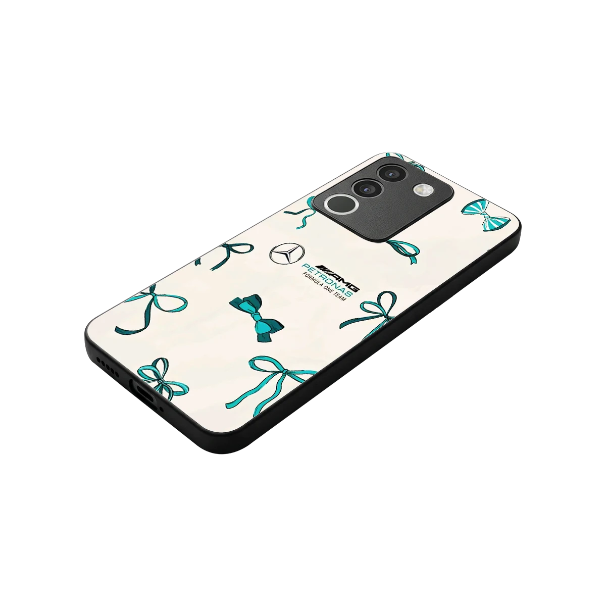 AMG X Bows stylish phone case for vivo y200 5g | glossy glass and slim fit