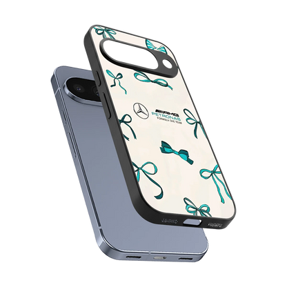 AMG X Bows sleek google pixel 10 cover with tempered glass back and TPU edges